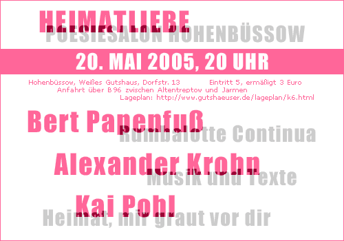 heimatliebe im poesiesalon hohenbuessow